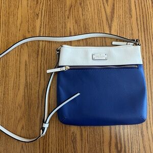 Kate Spade Two-Tone Cobalt Blue and White Crossbody Bag